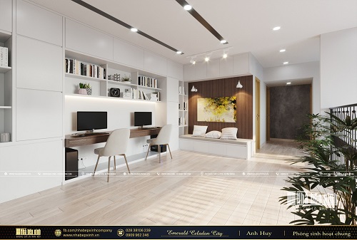 Thiết kế nội thất phòng ngủ Matser hiện đại căn Duplex Emerald Celadon City 191m2 - NBX513